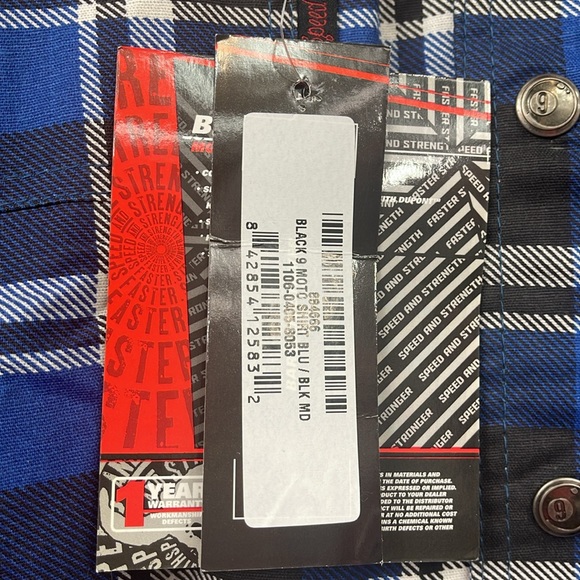 NWT Men’s Speed and Strength Black 9 Reinforced Riding Shirt Medium - Picture 4 of 9